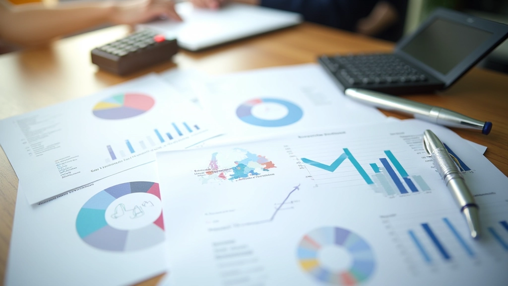 Geschäftsstatistiken und Handelsdiagramme mit Datenvisualisierung